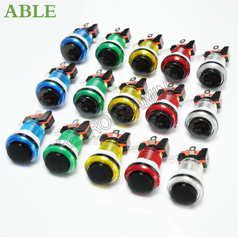 12pcs 6 Colors Arcade LED Push - Arcade Button Pcb 评论和价格